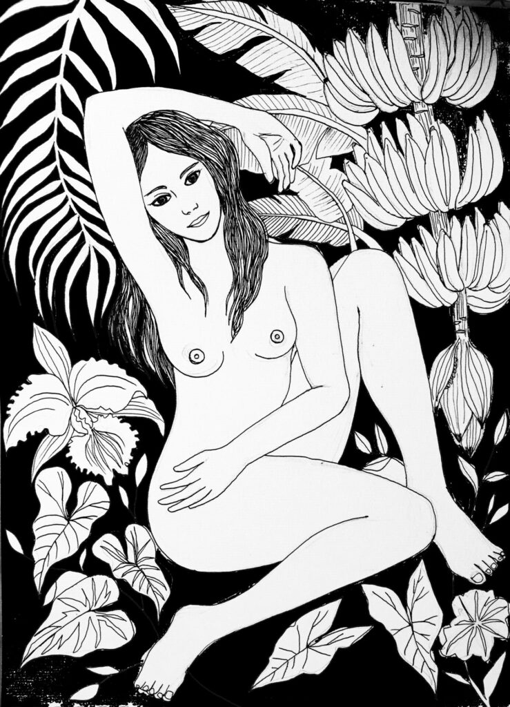 Mujer tropical - Lapicero